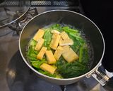 小松菜とあげの煮物作り方3写真