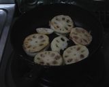 レンコンはさみ照り焼き風？作り方5写真