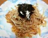 もやしポン酢梅かつおぶしの和え物作り方5写真
