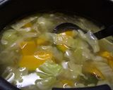 かぼちゃとキャベツのお味噌汁作り方3写真