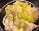 ザルで蒸す鶏胸レタスのニンニクオイスター作り方1写真
