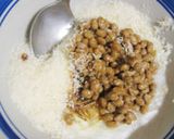 納豆と山芋のぺったんこ焼き作り方1写真