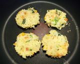 幼児食☆混ぜて焼くだけ手づかみごはん☆作り方3写真