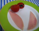 ミニトマカップにピンクローズ✿お弁当に♪作り方1写真