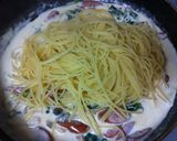 ウインナーとほうれん草のクリームパスタ作り方5写真