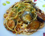 なすとモッツァレラチーズのミートパスタ作り方7写真