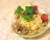 なめことアンチョビのパスタ作り方7写真