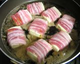 ♡とろ～りきのこあんが美味♡肉巻き豆腐作り方4写真