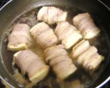 ♡とろ～りきのこあんが美味♡肉巻き豆腐作り方5写真