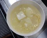 姜葱醤を使った豆腐と玉子のスープ作り方6写真