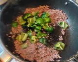 茄子とピーマンの挽肉めんつゆ炒め作り方5写真