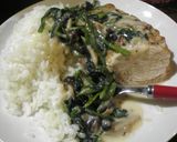 鶏むね肉の蒸し焼き　ホワイトソースがけ作り方8写真