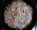 キャベツとハムのカリカリポテトチーズピザ作り方4写真