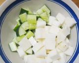 山芋ときゅうりのアップグレード梅肉和え作り方1写真