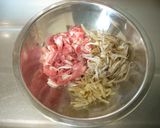 生姜たっぷり　豚ごぼうそば　作り方1写真