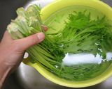 お豆腐で水菜が美味しいサラダ作り方1写真