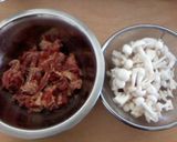 簡単♪牛肉としめじのクリーム煮作り方1写真