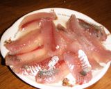 肝醤油で食べる カワハギとアジのお寿司作り方3写真