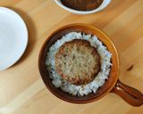 チーズとろ～り焼きカレーハンバーグドリア作り方3写真