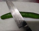 白菜キムチとキュウリのたたき合え作り方1写真