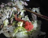 タラコで簡単野菜炒め！作り方3写真