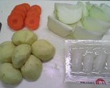 男の料理 追いがつおつゆで作る肉じゃが作り方1写真