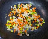 野菜たっぷり五目納豆みそ揚げ作り方3写真