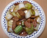 長ネギとウィンナーの味ポン炒め作り方7写真
