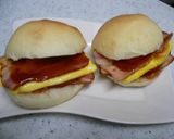 ベーコン　オムチーバーガー♪ミニ作り方10写真