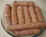 ラップで作るチキンソーセージ作り方5写真