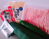 ＊ズッキーニと豚肉のくるくるスープの素煮作り方1写真