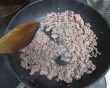 白菜と豚ひき肉のマーボー風作り方2写真