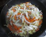 白菜と豚ひき肉のマーボー風作り方4写真