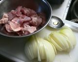 フライパンで親子丼作り方1写真