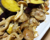 簡単で旨！南瓜としめじと鶏肉の甘辛炒め☆作り方6写真