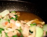 【豚バラ肉とちんげん菜中華風炊き込み飯】作り方6写真