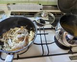 ブナピーと海老の柚子胡椒豆乳クリームパスタ作り方5写真