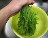 お豆腐で水菜が美味しいサラダ作り方2写真