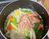 ツナ缶でうまい・簡単・安い・海鮮キムチチゲ作り方1写真