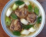 豚軟骨と白ねぎのうどん作り方6写真