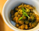 のこったカレーで●納豆カレーサッと炒め作り方2写真