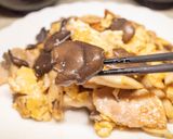 平茸と豚肉と卵の炒めもの作り方11写真
