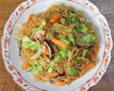 彩まで美味しい春キャベツの焼きビーフン作り方4写真