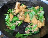 空芯菜と厚揚げのオイスターソース炒め作り方3写真