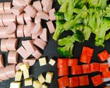 魚肉ソーセージのマヨあえ作り方2写真