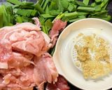 豚肉とニラの落とし焼き作り方1写真