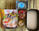 鍋の素＆やき豚缶詰で1合炊き込みご飯 1作り方1写真