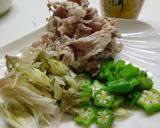 豚肉とオクラのなめたけ和え作り方1写真