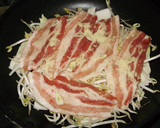 豚バラと白菜ともやし♡とろ～り塩にんにく作り方3写真