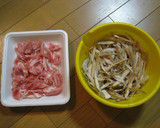 豚こま肉とごぼうの簡単しぐれ煮作り方1写真